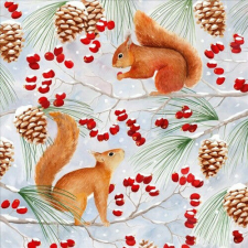 PPD Squirrel Chat papírszalvéta 33x33cm, 20db-os papírárú, csomagoló és tárolóeszköz