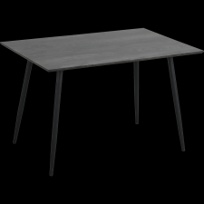 PRAKTIKER LIVING ÉTKEZŐASZTAL 120X80X76CM MDF FEKETE, FÉM LÁBAK bútor