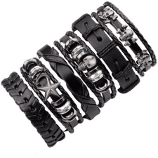 Predator Q1 bőr karkötő - 6 darabos készlet - H2356/V (8596544005189) karkötő