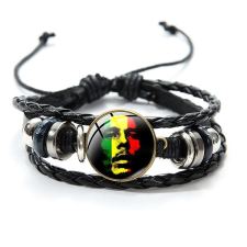 Predator Q1 bőr karkötő - Bob Marley - 1 karkötő
