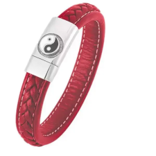 Predator Q1 Raven Shadow Férfi karkötő, piros, Yin Yang karkötő