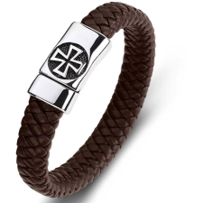 Predator Q1 Slate Férfi karkötő, barna, kereszt (8596544008210) karkötő