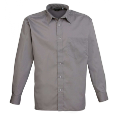 Premier Férfi ing Premier PR200 Men'S Long Sleeve poplin Shirt -3XL, Dark Grey