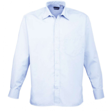 Premier Férfi ing Premier PR200 Men&#039;S Long Sleeve poplin Shirt -3XL, Light Blue férfi ing