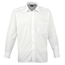 Premier Férfi ing Premier PR200 Men&#039;S Long Sleeve poplin Shirt -M/L, White férfi ing