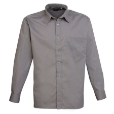 Premier Férfi ing Premier PR200 Men&#039;S Long Sleeve poplin Shirt -S/M, Dark Grey férfi ing