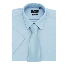 Premier Férfi ing Premier PR202 Men'S Short Sleeve poplin Shirt -2XL, Light Blue