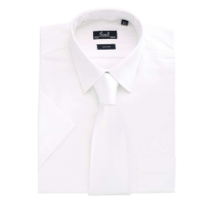 Premier Férfi ing Premier PR202 Men'S Short Sleeve poplin Shirt -3XL, White