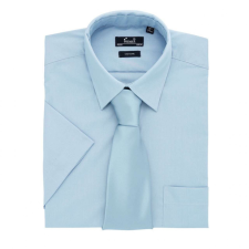 Premier Férfi ing Premier PR202 Men&#039;S Short Sleeve poplin Shirt -4XL, Light Blue férfi ing