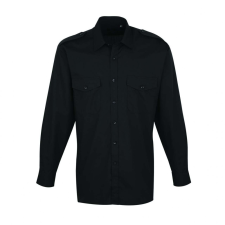 Premier Férfi ing Premier PR210 Men’S Long Sleeve pilot Shirt -2XL, Black férfi ing