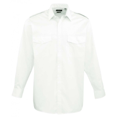 Premier Férfi ing Premier PR210 Men’S Long Sleeve pilot Shirt -S, White