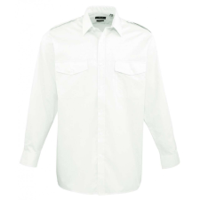 Premier Férfi ing Premier PR210 Men’S Long Sleeve pilot Shirt -XL, White férfi ing