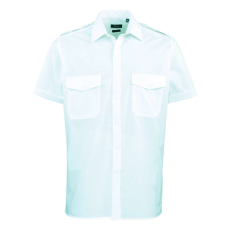 Premier Férfi ing Premier PR212 Men’S Short Sleeve pilot Shirt -S/M, Light Blue