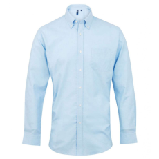 Premier Férfi ing Premier PR234 Men’S Long Sleeve Signature Oxford Shirt -2XL, Light Blue