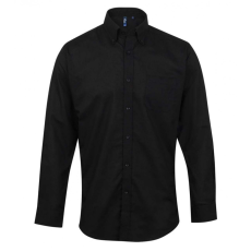Premier Férfi ing Premier PR234 Men’S Long Sleeve Signature Oxford Shirt -L/XL, Black