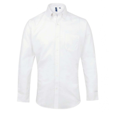 Premier Férfi ing Premier PR234 Men’S Long Sleeve Signature Oxford Shirt -L/XL, White férfi ing