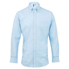 Premier Férfi ing Premier PR234 Men’S Long Sleeve Signature Oxford Shirt -M/L, Light Blue férfi ing