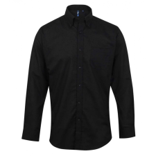 Premier Férfi ing Premier PR234 Men’S Long Sleeve Signature Oxford Shirt -S/M, Black férfi ing