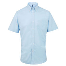 Premier Férfi ing Premier PR236 Men’S Short Sleeve Signature Oxford Shirt -2XL/3XL, Light Blue férfi ing