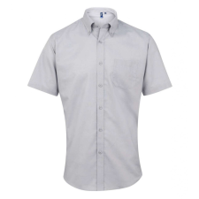 Premier Férfi ing Premier PR236 Men’S Short Sleeve Signature Oxford Shirt -2XL, Silver férfi ing