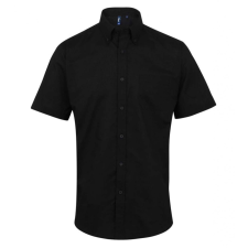Premier Férfi ing Premier PR236 Men’S Short Sleeve Signature Oxford Shirt -L/XL, Black férfi ing