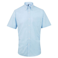 Premier Férfi ing Premier PR236 Men’S Short Sleeve Signature Oxford Shirt -L/XL, Light Blue