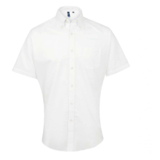Premier Férfi ing Premier PR236 Men’S Short Sleeve Signature Oxford Shirt -S/M, White