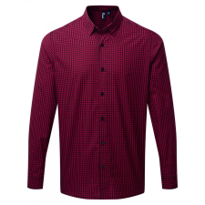 Premier Férfi ing Premier PR252 Maxton&#039; Check Men&#039;S Long Sleeve Shirt -L, Black/Red férfi ing