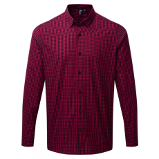 Premier Férfi ing Premier PR252 Maxton' Check Men'S Long Sleeve Shirt -M, Black/Red