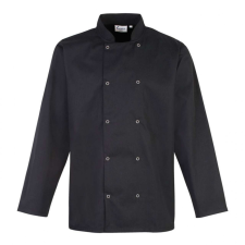 Premier Férfi kabát Premier PR665 Chef&#039;S Long Sleeve Stud Jacket -3XL, Black férfi kabát, dzseki