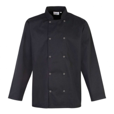 Premier Férfi kabát Premier PR665 Chef'S Long Sleeve Stud Jacket -S, Black