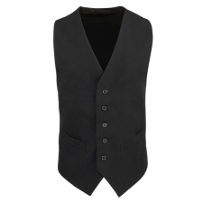 Premier Férfi Premier PR622 Men’S Lined polyester Waistcoat -XXS, Black férfi mellény