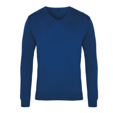 Premier Férfi Premier PR694 Men'S Knitted v-neck Sweater -4XL, Royal