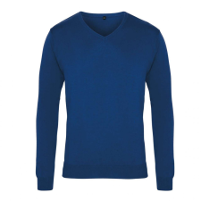 Premier Férfi Premier PR694 Men&#039;S Knitted v-neck Sweater -M, Royal férfi pulóver, kardigán