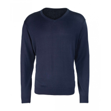 Premier Férfi Premier PR694 Men'S Knitted v-neck Sweater -S, Navy