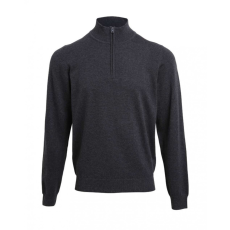 Premier Férfi Premier PR695 Men'S Quarter-Zip Knitted Sweater -2XL, Charcoal
