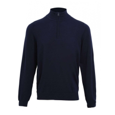 Premier Férfi Premier PR695 Men&#039;S Quarter-Zip Knitted Sweater -S, Navy férfi pulóver, kardigán