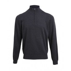 Premier Férfi Premier PR695 Men'S Quarter-Zip Knitted Sweater -XS, Charcoal