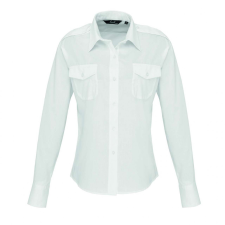 Premier Női blúz Premier PR310 Women&#039;S Long Sleeve pilot Shirt -2XL, White blúz