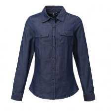 Premier Női blúz Premier PR322 Women&#039;S Jeans Stitch Denim Shirt -S, Indigo Denim blúz