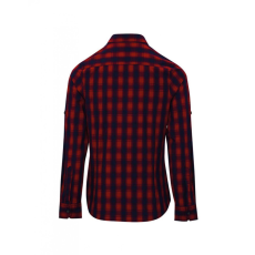 Premier Női blúz Premier PR350 Mulligan' Check - Women'S Long Sleeve Cotton Shirt -L, Red/Navy