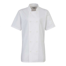 Premier Női kabát Premier PR670 Women'S Short Sleeve Chef'S Jacket -XS, White