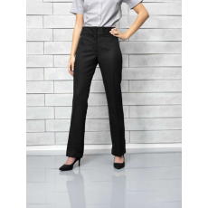 Premier Női nadrág Premier PR532L Extra Long Ladies Flat Front Hospitality Trouser -2XL, Black