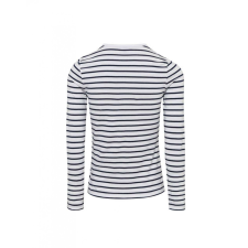 Premier Női póló Premier PR318 Felhajtott Ujjú póló -S, White/Navy női póló