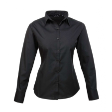 Premier Női Premier PR300 Women&#039;S Long Sleeve poplin Blouse -7XL, Black blúz