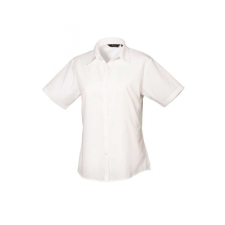 Premier Női Premier PR302 Women&#039;S Short Sleeve poplin Blouse -XL, White blúz