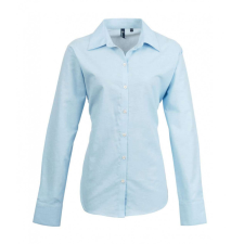 Premier Női Premier PR334 Women&#039;S Long Sleeve Signature Oxford Blouse -M, Light Blue blúz