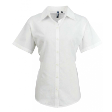 Premier Női Premier PR336 Women&#039;S Short Sleeve Signature Oxford Blouse -XS, White blúz