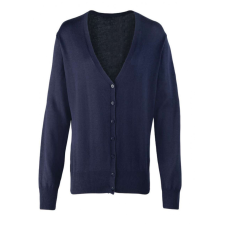 Premier Női Premier PR697 Women&#039;S Button-Through Knitted Cardigan -4XL, Navy női pulóver, kardigán