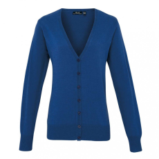 Premier Női Premier PR697 Women'S Button-Through Knitted Cardigan -4XL, Royal